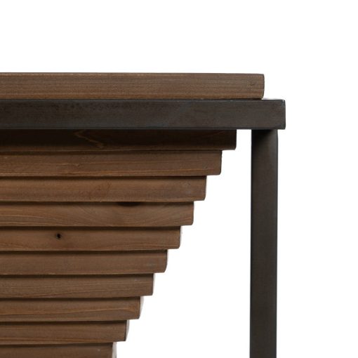 Consola Natural-Preto Madeira-Metal 134 X 32 X 83 Cm - Image 4