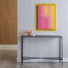 Consola Preto Metal-Cristal 100 X 30 X 70 Cm