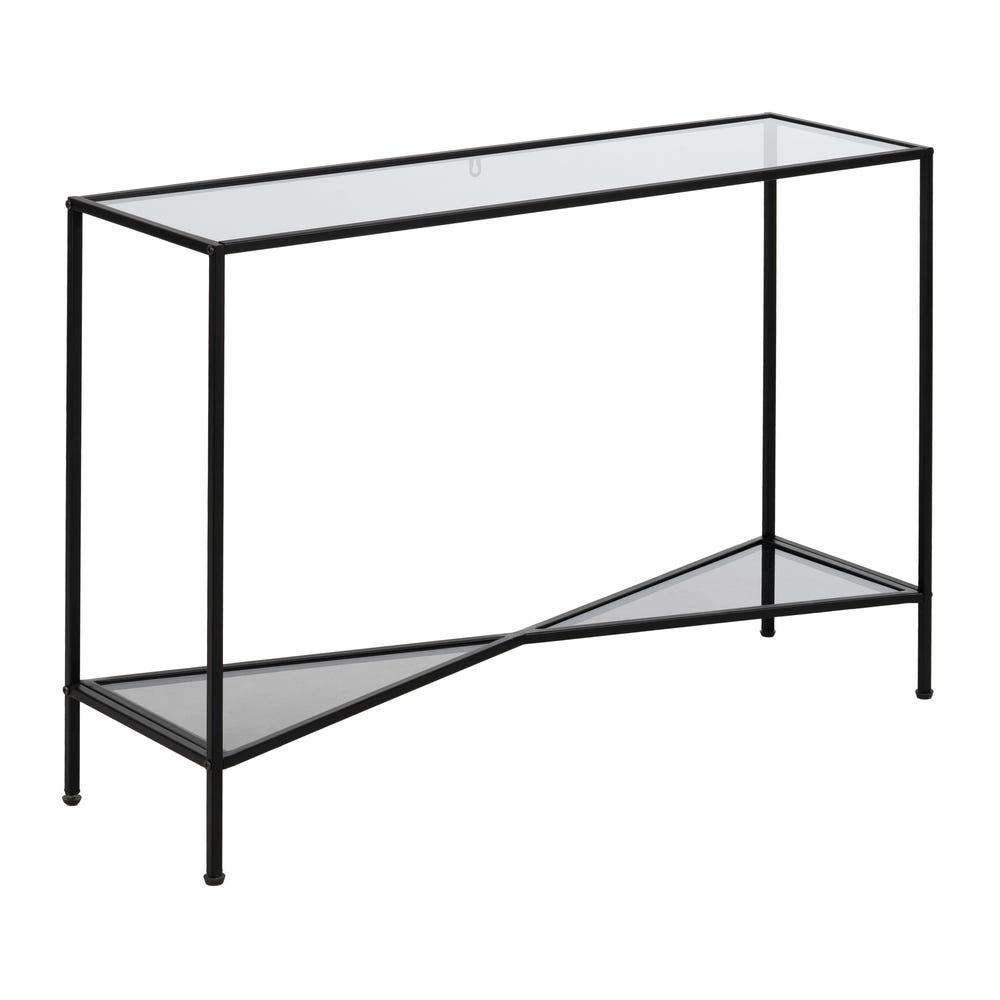 Consola Preto Metal-Cristal 100 X 30 X 70 Cm - Image 8