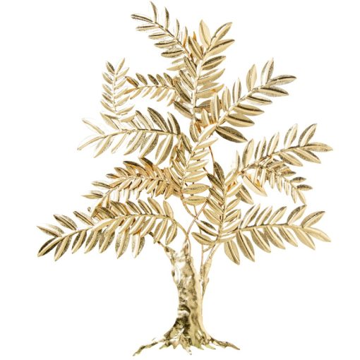 Decoração De Parede Quadros De Metal Dourado 74x90x6