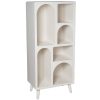 Estante Em Madeira Mdf Branca Com 6 Espaços 60x36x135cm