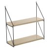Estante Parede Madeira Faia/metal Negro 42x15x43cm