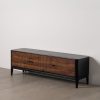 Gabinete De Televisão Marrom-Negro 160 X 40 X 50 Cm