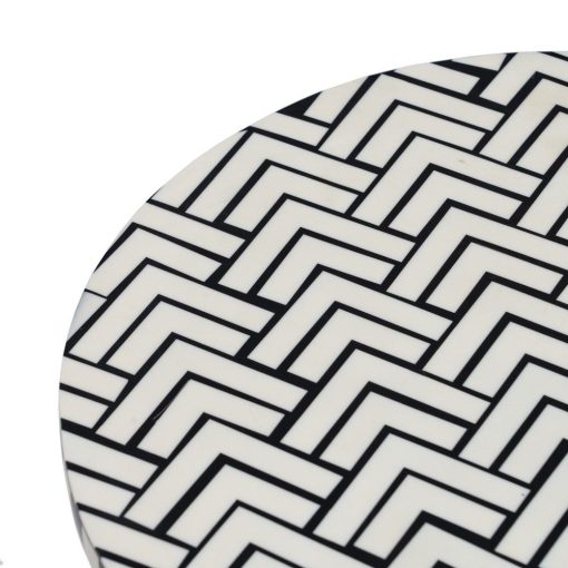 Mesa Auxiliar Branco-Preto 38 X 38 X 50 Cm - Image 5