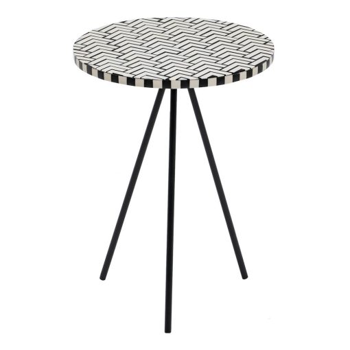 Mesa Auxiliar Branco-Preto 38 X 38 X 50 Cm - Image 3