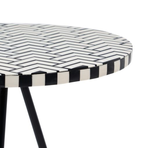 Mesa Auxiliar Branco-Preto 38 X 38 X 50 Cm - Image 4