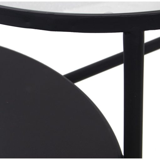 Mesa Auxiliar Doble Metal Negro/cristal (2 Mesas Unidas) 85x59x56cm (59x41+40x56cm) - Image 6