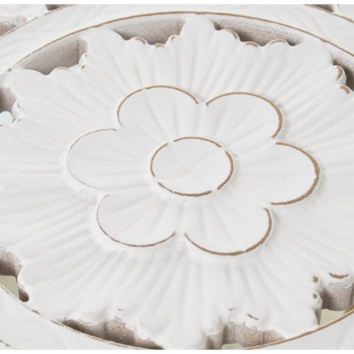 Mesa Auxiliar Madeira Calada Branco, Pés Natural 60x62cm - Image 5