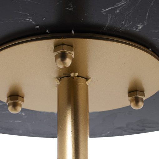 Mesa Auxiliar Mármore Negro  com Pés Metal Dorado 35x60cm - Image 4