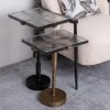 Mesa Auxiliar Ouro - Velho Metal-Cristal 41 X 31