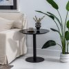 Mesa Auxiliar Preto Cristal/Metal 60 X 60 X 60 Cm
