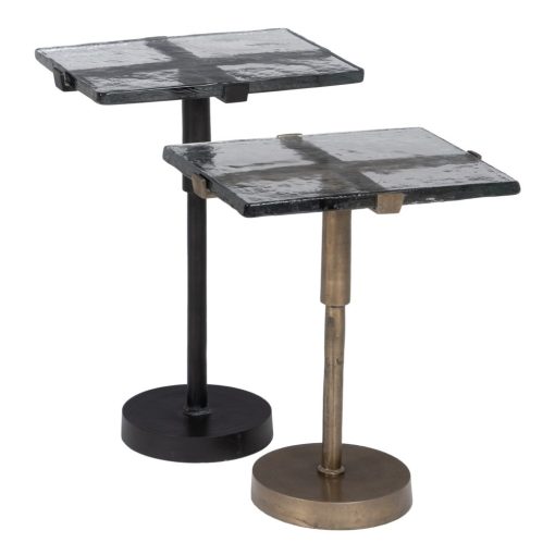 Mesa Auxiliar Preto Metal-Cristal Room 41 X 32 X 59 Cm - Image 12