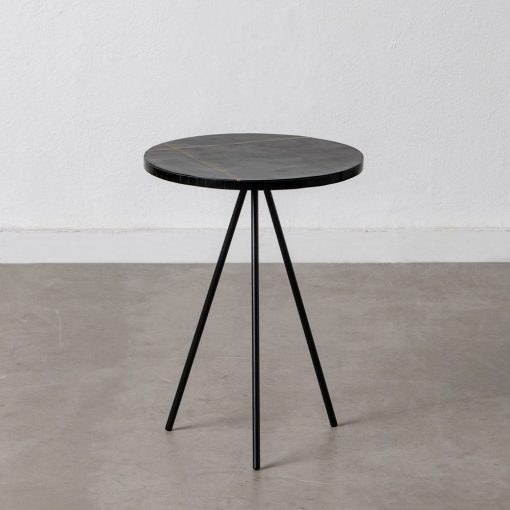 Mesa Auxiliar Preto-Ouro Metal / Resina 38 X 38 X 43 Cm - Image 9