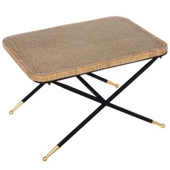 Mesa Centro Madeira  com borde Trenzado