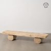 Mesa Centro Natural Madera De Olmo Salón 180 X 38 X 32 Cm