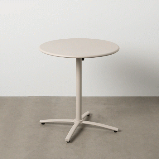 Mesa De Apoio Dobrável Taupe Old Aço 70 X 70 X 72 Cm