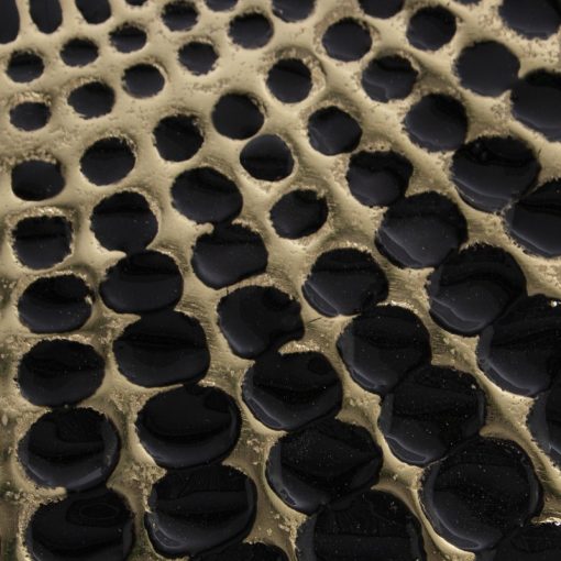 Mesa De Apoio Metal Esmaltado Preto/dorutado, Pernas Pretas 36x45cm - Image 4