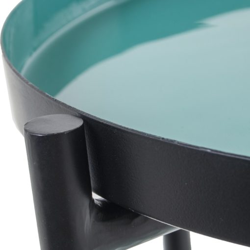 Mesa De Apoio Metal Esmaltado Verde/preto 50x52cm - Image 4