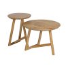 Mesa De Apoio Natural Madeira Mango Room 40 X 40 X 55 Cm