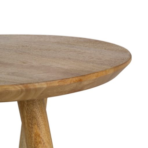 Mesa De Apoio Natural Madeira Mango Room 40 X 40 X 55 Cm - Image 7