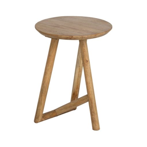 Mesa De Apoio Natural Madeira Mango Room 40 X 40 X 55 Cm - Image 4