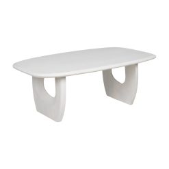 Mesa De Cafe Branco Escovado 130 X 70 X 46 Cm