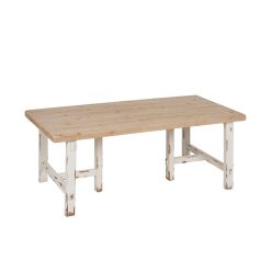 Mesa De Cafe Natural-Branco 120 X 60 X 48 Cm