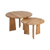 Mesa De Cafe Natural Madeira Mango Room 60 X 60 X 40 Cm