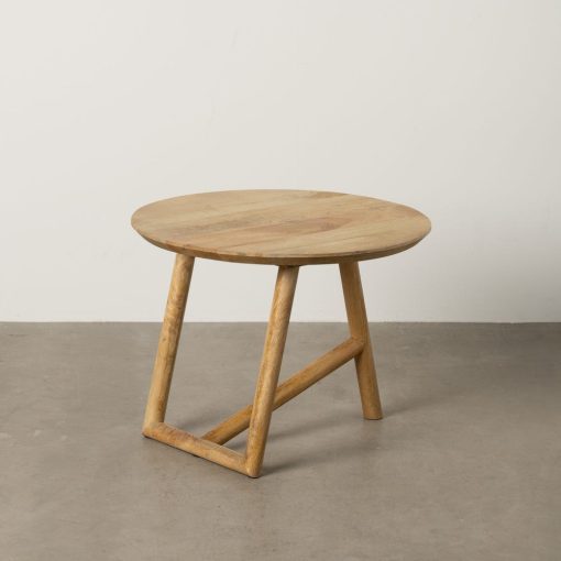 Mesa De Cafe Natural Madeira Mango Room 60 X 60 X 45 Cm - Image 2