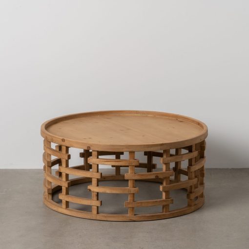 Mesa De Cafe Natural Mdf-Madeira 80 X 80 X 36 Cm - Image 3