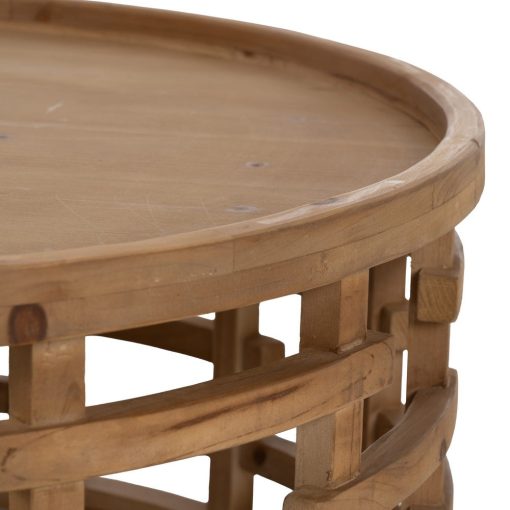Mesa De Cafe Natural Mdf-Madeira 80 X 80 X 36 Cm - Image 8