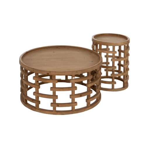 Mesa De Cafe Natural Mdf-Madeira 80 X 80 X 36 Cm - Image 4