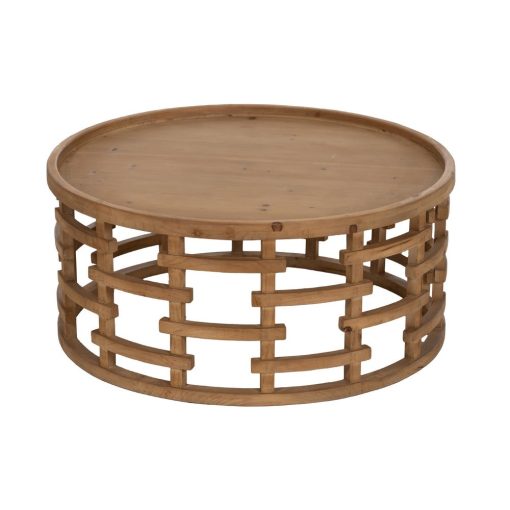 Mesa De Cafe Natural Mdf-Madeira 80 X 80 X 36 Cm - Image 5