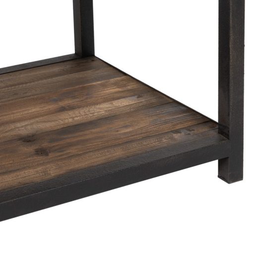 Mesa De Cafe Natural-Preto Elm Madeira 165 X 64 X 55 Cm - Image 8