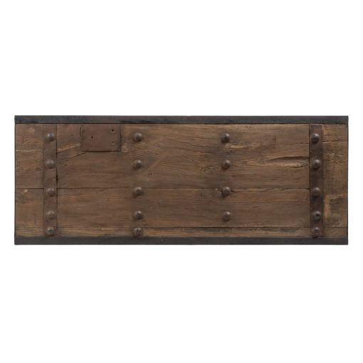 Mesa De Cafe Natural-Preto Elm Madeira 165 X 64 X 55 Cm - Image 10