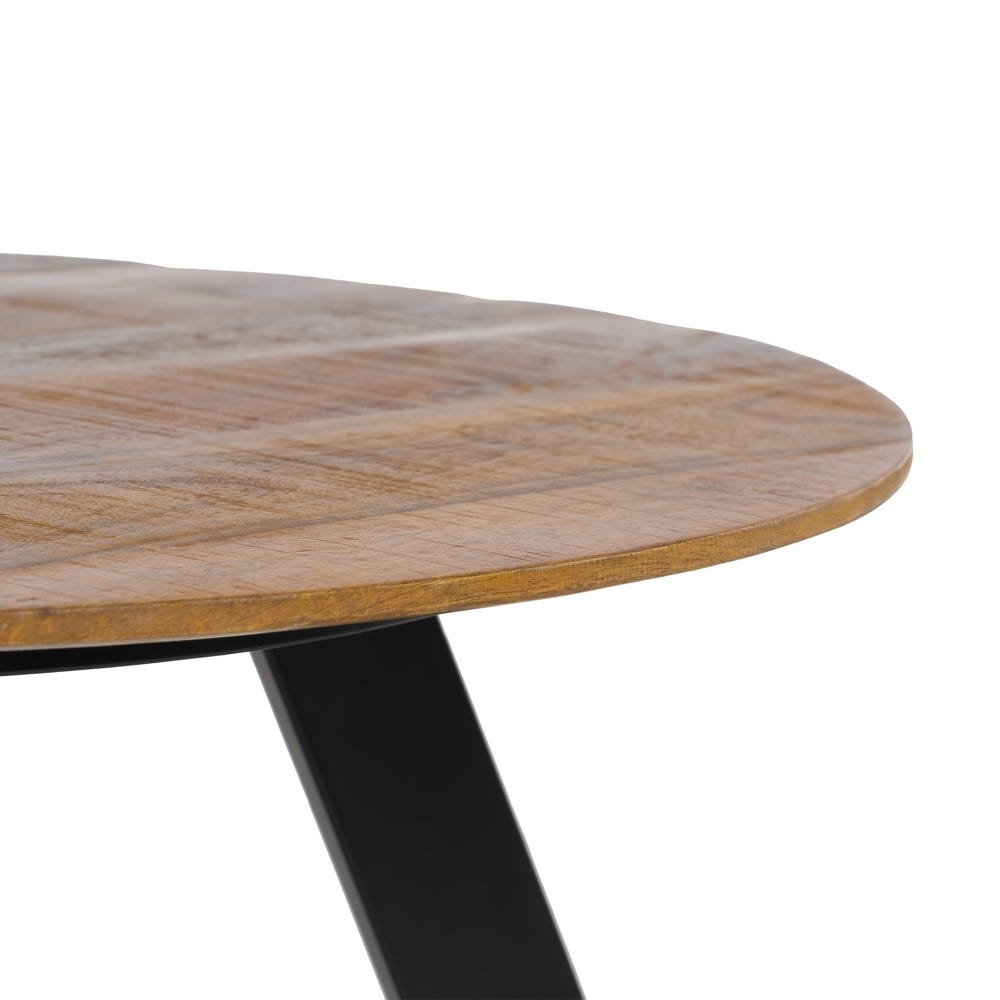 Mesa De Cafe Natural-Preto Madeira-Ferro 80 X 80 X 40 Cm - Image 5