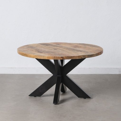 Mesa De Cafe Natural-Preto Madeira-Ferro 80 X 80 X 45 Cm - Image 7