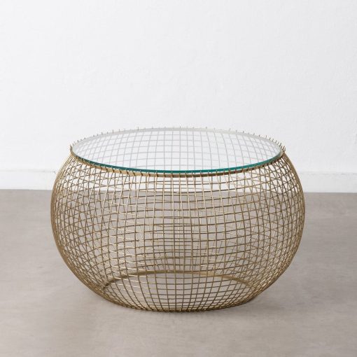 Mesa De Cafe Ouro Ferro / Cristal Room 74 X 74 X 44 Cm - Image 9