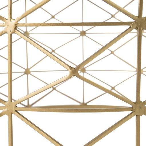 Mesa De Cafe Ouro Metal-Cristal Room 98 X 44 X 98 Cm - Image 5