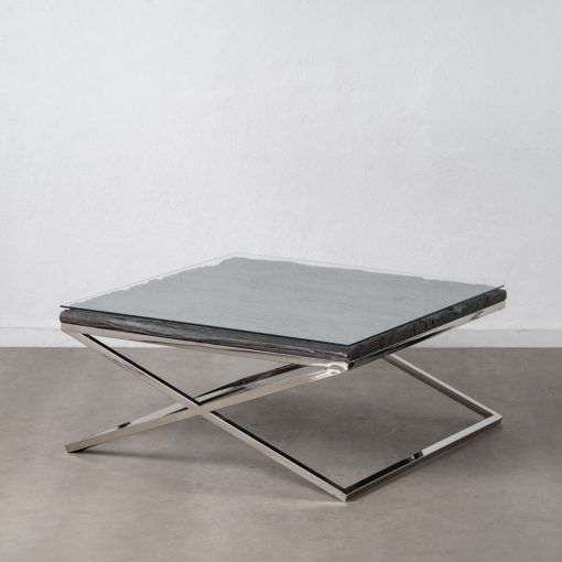 Mesa De Cafe Preto Madeira / Aço Room 100 X 100 X 48 Cm - Image 2