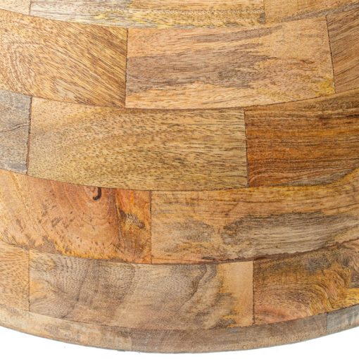 Mesa De Centro Em Vidro  com base Em Madeira De Mango 78x41cm, Espessura Do Vidro:8mm - Image 3