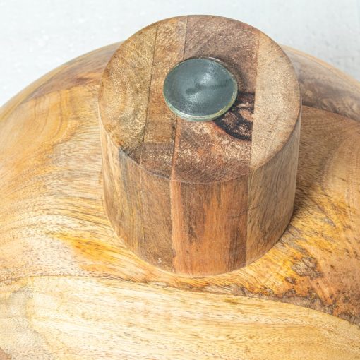 Mesa De Centro Em Vidro  com base Em Madeira De Mango 78x41cm, Espessura Do Vidro:8mm - Image 5