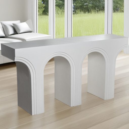Mesa De Entrada Em Madeira Branca - Image 2