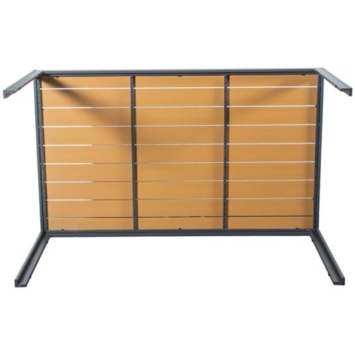 Mesa De Exterior Em Aço Antracita E Polietileno 150x90x74cm - Image 3