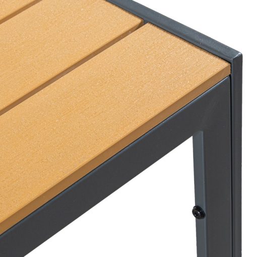 Mesa De Exterior Em Aço Antracita E Polietileno 150x90x74cm - Image 4