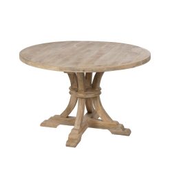 Mesa De Jantar Branco Escovado 120 X 120 X 76 Cm