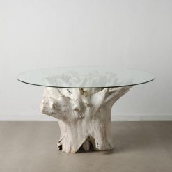 Mesa De Jantar Branco Escovado 140 X 140 X 75 Cm