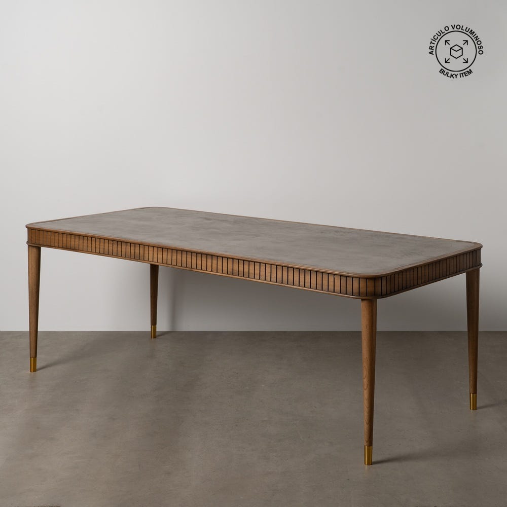 Mesa De Jantar Madeira-Cimento Room 220 X 100 X 76 Cm - Image 3