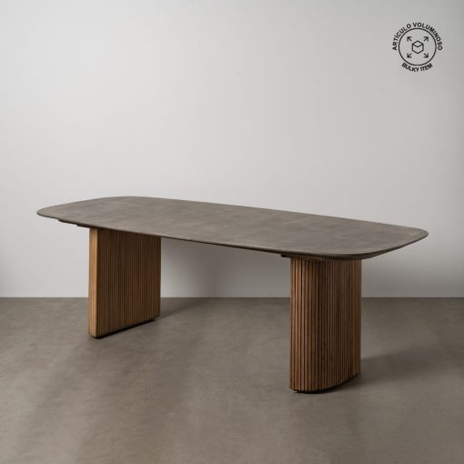Mesa De Jantar Madeira-Cimento Room 240 X 100 X 77 Cm - Image 5