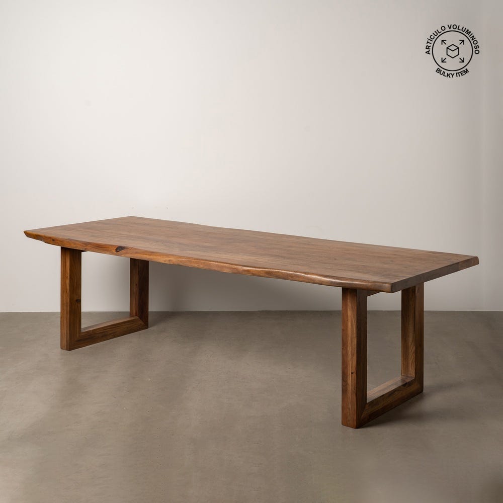 Mesa De Jantar Marrom Madeira De Acácia 280 X 100 X 77 Cm